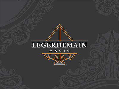 Legerdemain Magic Logo Concepts branding illustrator lettering logo logoicon magic magician orange