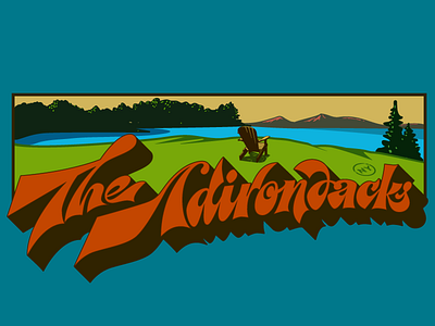 The Adirondacks adirondacks cursive hand lettering illustration lettering newyork script type typography upstateny