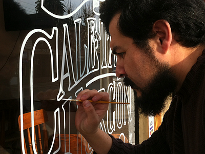 Horcón Restaurant sign painting process calligraphy chile lettering signpainting typenerd typography