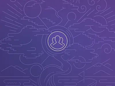 Heroku Teams bonsai heroku illustration line art logo purple stroke teams tree
