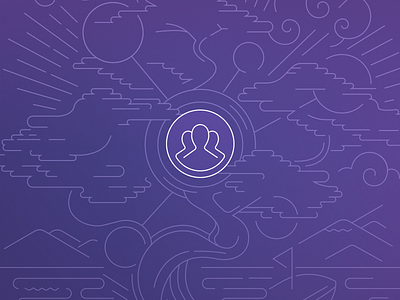 Heroku Teams bonsai heroku illustration line art logo purple stroke teams tree