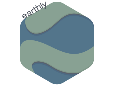 Earthly Logo cube earth fun weird