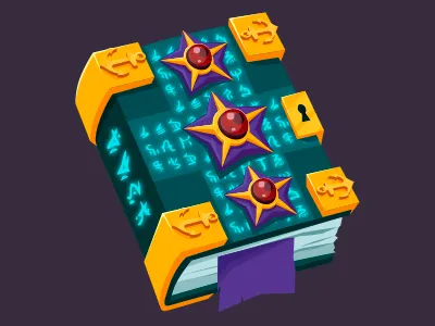 Dark Book 1 book game gold icon illustration sea underwater