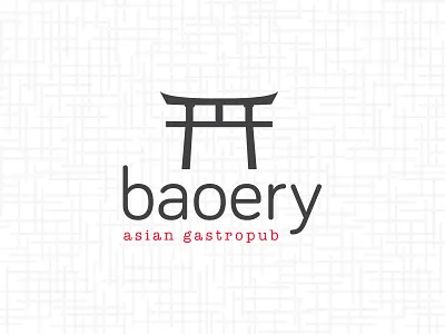 Baoery | Asian Gastropub asian brand design gate logo restaurant torii