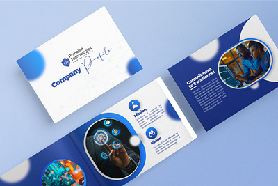 Primelink Technologies Company profile graphic design photoshop typography