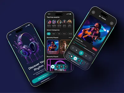 Music Player app design app app design audio book livemusic mobile mobile application music musicalmemes musiclessons musicschool player playeras sound ui ux