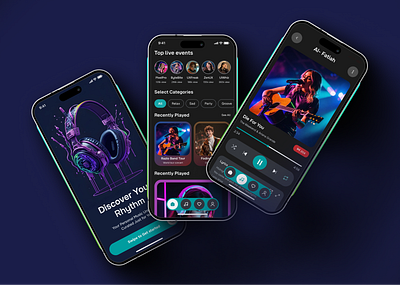 Music Player app design app app design audio book livemusic mobile mobile application music musicalmemes musiclessons musicschool player playeras sound ui ux