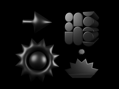 Design assets: 3D Dark Geometric Shapes Collection 3d 3d assets 3d illustration 3d shapes black shapes brand design branding dark geometric shapes design design resources download free geometric shapes graphic assets graphic design illustration resources ui ux web design