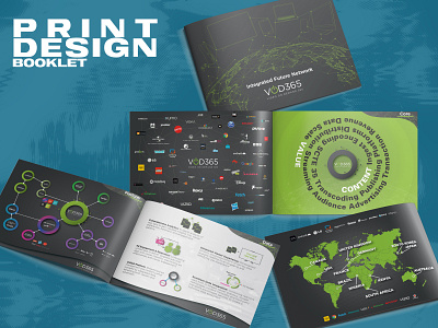 Print Design booklet - VOD365 Ltd booklet branding graphic design print vector