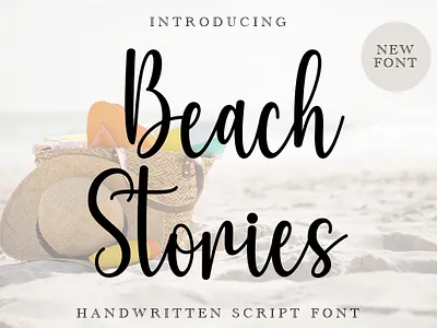 Beach Stories crafting font cute font handwritten monoline new font script script font