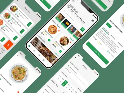 Food Delivery App UI clean design e commerce ui easy checkout food app food delivery high quality interactive ui intuitive navigation menu display minimalist interface mobile ui modern layout order online product showcase responsive design seamless experience shopping cart user friendly ux ui ux ui design