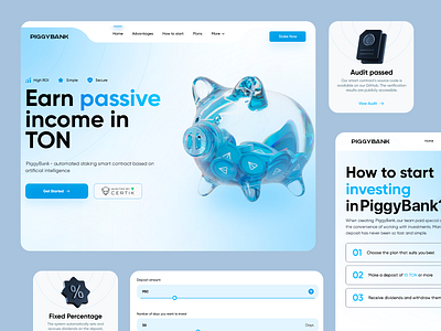 Professional homepage for PiggyBank digital finance digital finance homepage finance platform design finance web design homepage homepage design homepage interface homepage layout professional design for homepage professional homepage design ui ui design ui design for homepage ui ux ui ux design ux ux design web design web for finance website