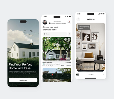 Real Estate Mobile App design home app home finder house house finder interface ios design mobile app mobile application mobileapp mortgage product design property property finder real estate real estate app ui ui design uiux ux