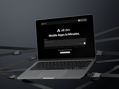 🪄 Redesgin a0.dev Website ai black creative hero section landing page mobile app prompt redesign saas ux