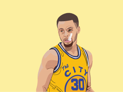 The New Goat ball basketball curry finals halftone illustration nba portrait steph curry stephen vector warriors