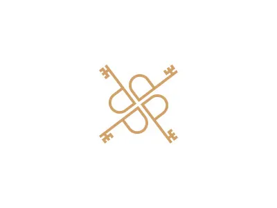 P + Key key logo monogram p