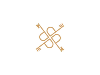 P + Key key logo monogram p