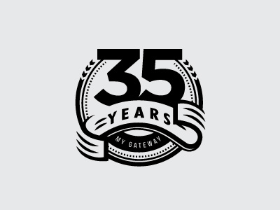 35 Years Badge 35 badge badge logo badge style black white black and white logo logo design