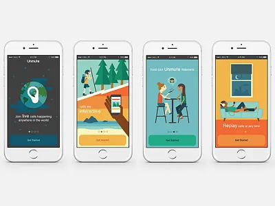 unmute app illustration vector