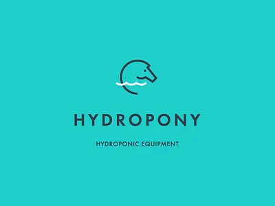 Hydropony brand equipment grow horse identity logo smoke water weed