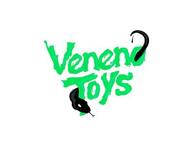 Veneno Toys balck basurto brand branding green logo mark miguel poison savage snake toys