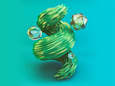 Spheres 3d abstract c4d deformer render