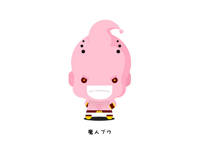 Majin Buu flat illustration vector