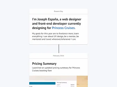 Portfolio Preview v3 card cards designer figma portfolio timeline web design