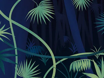 Jungle bleu dark grain green jungle light nature