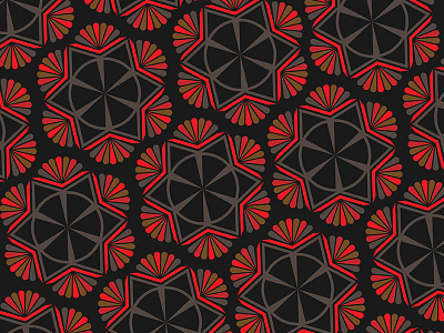 Islamic Floral Pattern ancient black floral flowers islamic modern patter red