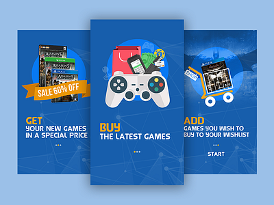 Egygamer - Intro app flat game gamer gaming illustration intro ios login onboarding register tour