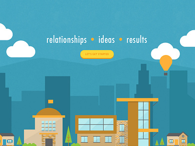 Hero Image concept bank banking buildings community design flat ideas illustration marketing results vector