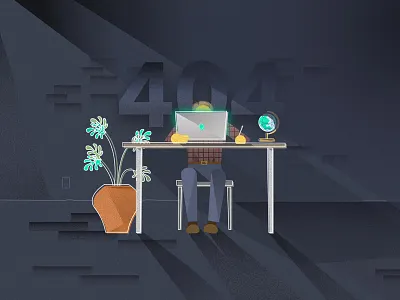 404 Page I made for work! 404 illustration page sketch