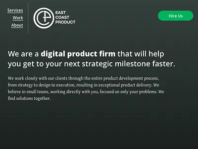 East Coast Product redesign - Header 1 header navigation