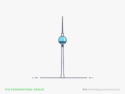 015 - #100daysofsmallicons berlin building germany icon illustration landmark tower travel vector world