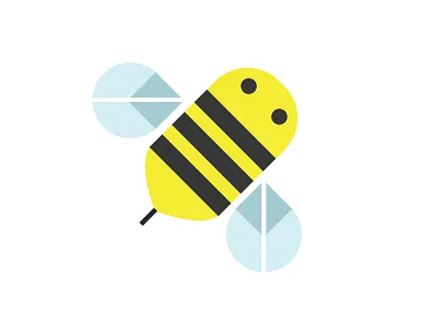 Baby Bumble Bee bee bumble bee clean lines geometric illustration vector