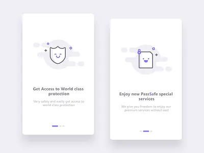 Onboarding for PassSafe files illustration onboarding passsafe security shield