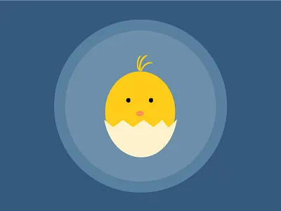 Hatched Chicken art babychicken egg flatart hatch illustration