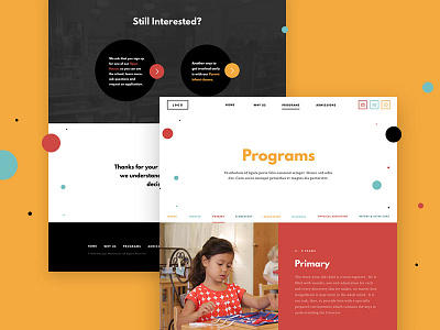 Programs alternative chicago children colorful dots education illustration montessori programs ui ux