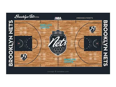 Just Missing A Herringbone Wood Pattern basketball brooklyn logo nba nets sports