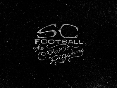 Pigskins carolina football handletter pigskins sc sketch