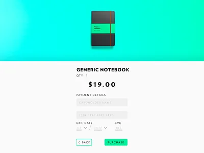 Daily UI - Credit Card Checkout - 002 dailyui ui