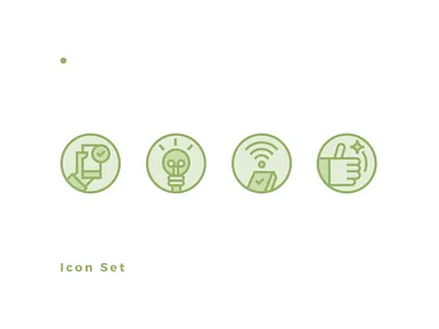 Icon Set flat design flat icon green icon icon set icons illustration minimalist thin icon