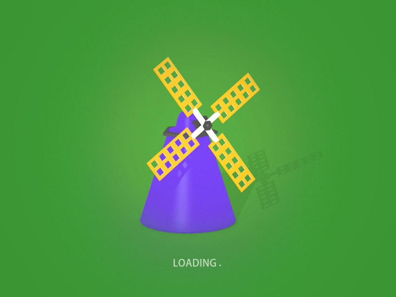 Netherlandish windmills c4d gif ui