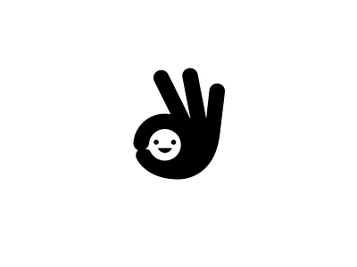 Okey mark bubble hand okey smile