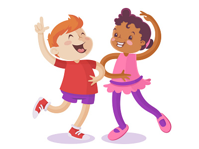 Dancing character children childrens illustration dance dancing illustration voctor