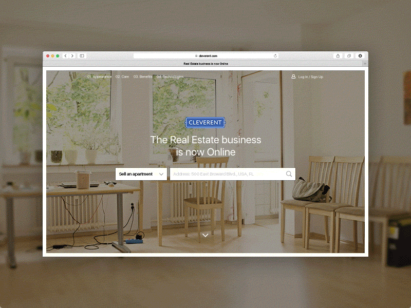 Cleverent. Real Estate animatoin cleverent gif motion principle real estate web