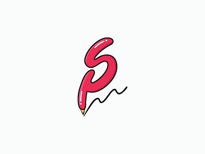 New logo for Spaksu Blog - R1 blog design letter line logo pencil s sp spaksu write wrote