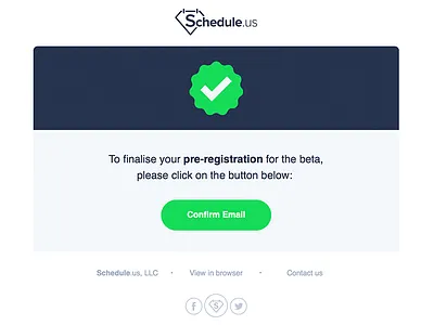 Schedule.us - Email app beta email minimal register schedule scheduling startup teaser web