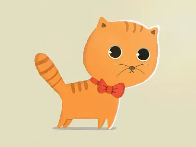 Cat brush cat color cute dribbble invites love minimal pet photoshop watercolor wip